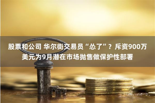 股票和公司 华尔街交易员“怂了”？斥资900万美元为9月潜在市场抛售做保护性部署